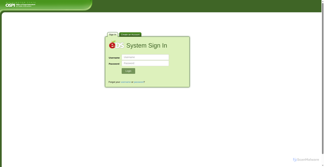 Security scan screenshot of eds.ospi.k12.wa.us