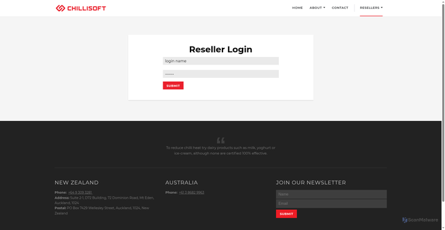 Security scan screenshot of http://secure.chillisoft.net/
