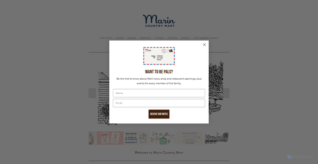 Security scan screenshot of https://marincountrymart.com/