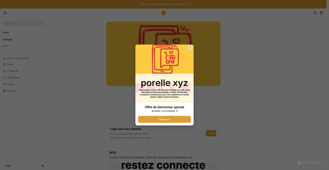 Security scan screenshot of http://porelle.xyz/