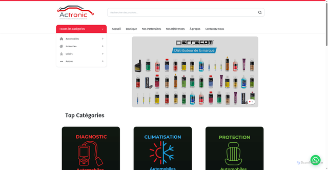 Security scan screenshot of https://actronicma.com
