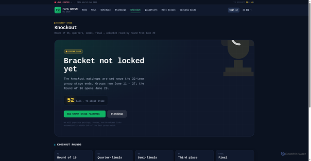 Security scan screenshot of https://fifawatch.pages.dev/en/knockout/
