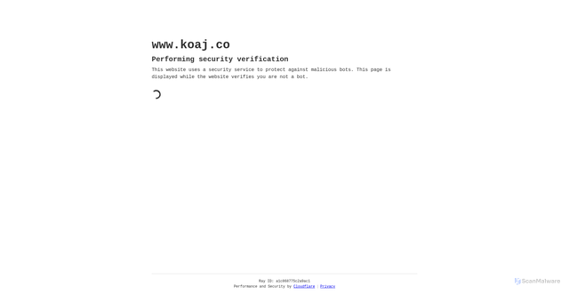 Security scan screenshot of https://www.koaj.co