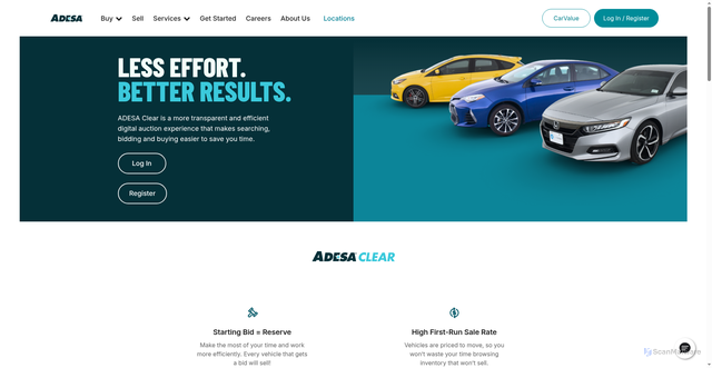 Security scan screenshot of https://marketplace.adesa.com