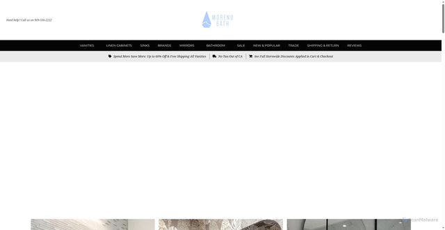 Security scan screenshot of https://morenobath.com/?srsltid=AU7gw4XE_DW3DsMgAVBVXSoQRmEZt49JAEN8DybuUf7BKbNi3Xtifsdm