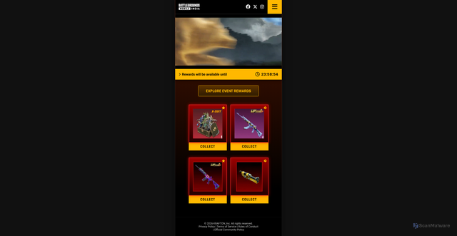 Security scan screenshot of https://bgmi-freexsuit-skins-dpc0nqfwt8vk.edgeone.dev/