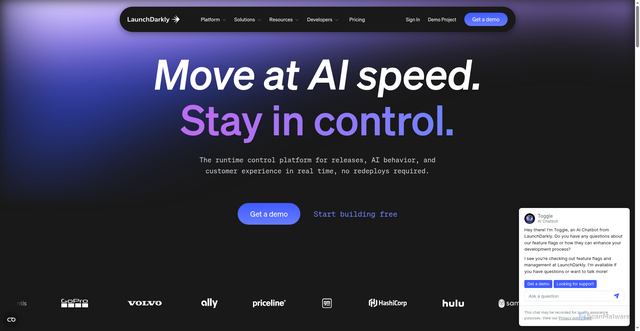 Security scan screenshot of https://www.launchdarkly.com