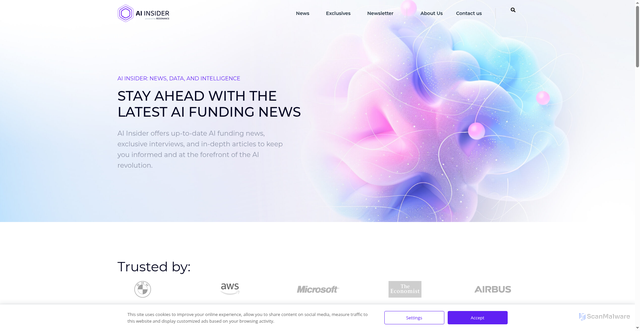 Security scan screenshot of https://theaiinsider.tech/