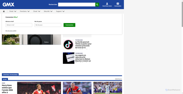 Security scan screenshot of https://www.navigator-login-gmx-mailsidas.vercel.app/