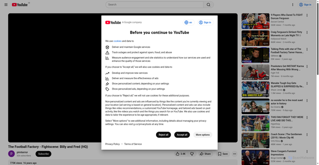 Security scan screenshot of https://youtu.be/iR5AiTMPAOY?si=VAMfiuaOe9ov82lf