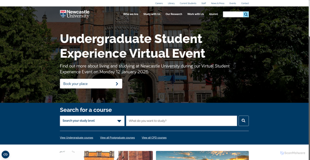 Security scan screenshot of https://www.ncl.ac.uk/