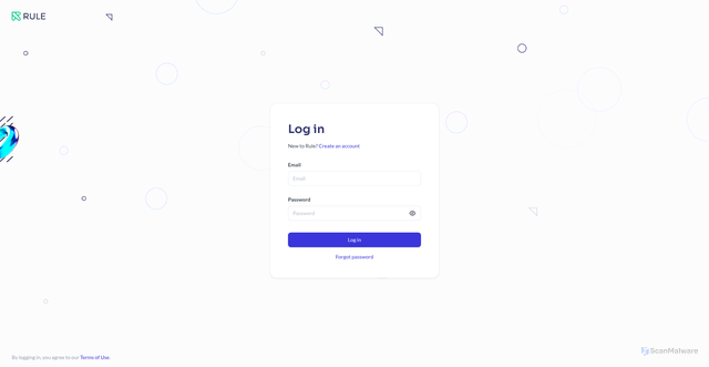 Security scan screenshot of https://app.rule.io/