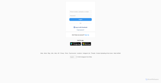 Security scan screenshot of instagram-chi-ten.vercel.app