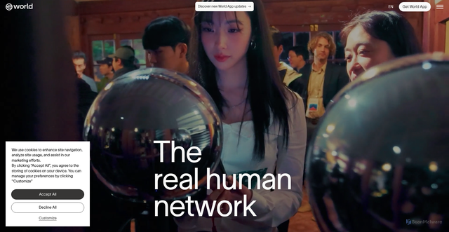 Security scan screenshot of https://world.org/