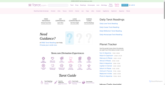 Security scan screenshot of https://gfx.tarot.com