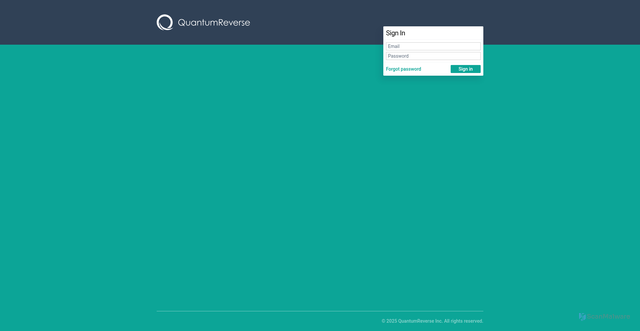 Security scan screenshot of https://app.quantumreverse.com