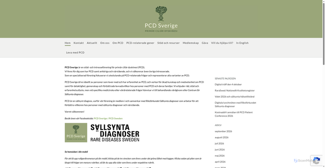 Security scan screenshot of https://pcdsverige.se