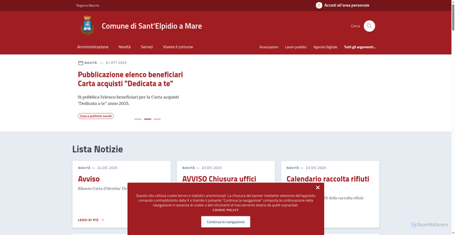 Security scan screenshot of https://comune.santelpidioamare.fm.it/