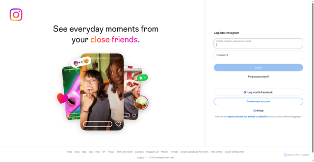Security scan screenshot of https://www.instagram.com/accounts/login/?next=https%3A%2F%2Fwww.instagram.com%2Fpaypal%2F%3Fv%3D1%252C0.1%26utm_source%3Dunp%26utm_medium%3Demail%26utm_campaign%3DRT002546%26utm_unptid%3D5917d9a5-283c-11f1-b3a3-c9ac03954b38%26ppid%3DRT002546%26cnac%3DUS%26rsta%3Den_US%2528en-US%2529%26unptid%3D5917d9a5-283c-11f1-b3a3-c9ac03954b38%26calc%3D9531982992284%26unp_tpcid%3Donline-user-agreement-change-email%26page%3Dmain%253Aemail%253ART002546%26pgrp%3Dmain%253Aemail%26e%3Dre%26mchn%3Dem%26s%3Dci%26mail%3Dsys%26appVersion%3D1.395.0%26tenant_name%3DPayPal%26xt%3D145585%252C150948%252C175543%252C104038%26link_ref%3Dwww.instagram.com_paypal&is_from_rle