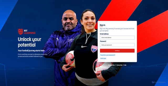 Security scan screenshot of https://mylearning.englandfootball.com