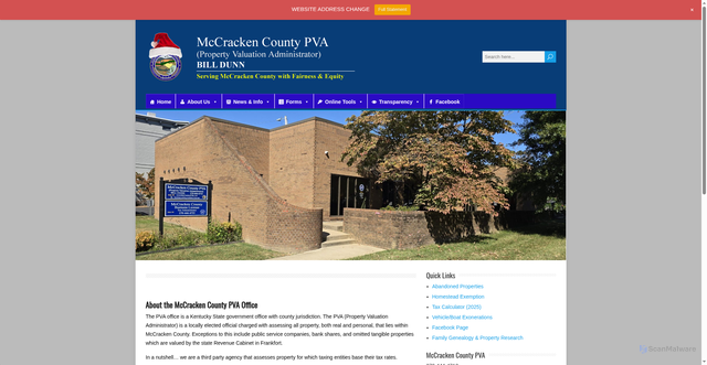 Security scan screenshot of https://www.mccrackenpva.gov/