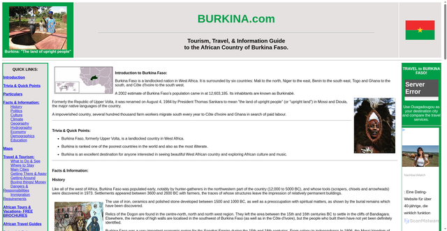 Security scan screenshot of https://www.burkina.com/