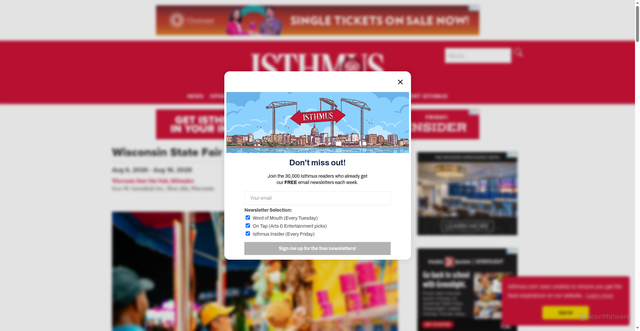 Security scan screenshot of https://isthmus.com/events/Wisconsin-State-Fair/