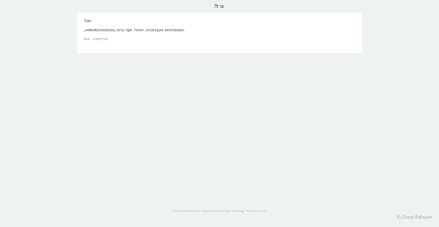 Security scan screenshot of https://login.myncid.nc.gov