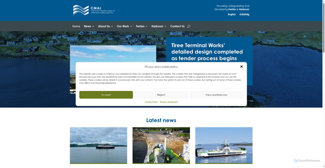 Security scan screenshot of https://www.cmassets.co.uk/