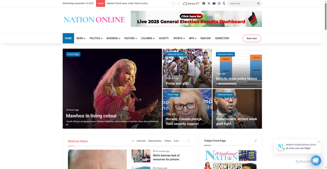 Security scan screenshot of https://mwnation.com/