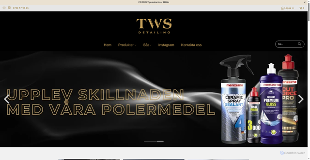 Security scan screenshot of https://twsdetailing.se