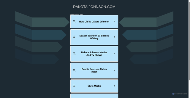 Security scan screenshot of https://dakota-johnson.com/