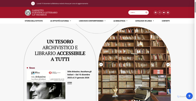 Security scan screenshot of https://www.vieusseux.it/