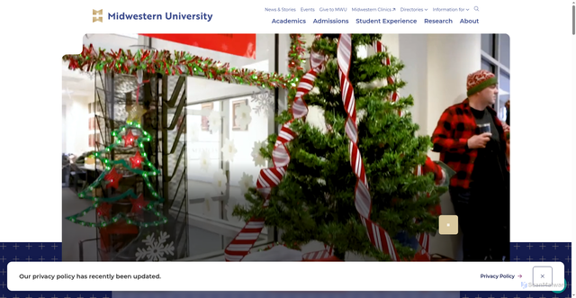 Security scan screenshot of https://www.midwestern.edu/
