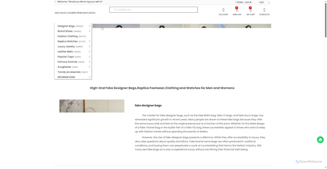 Security scan screenshot of https://easyluxe.ru