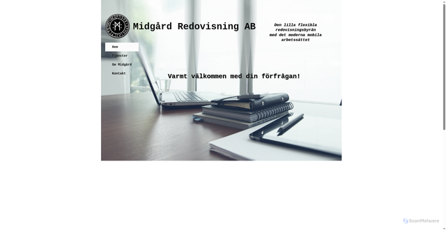 Security scan screenshot of https://midgardredovisning.se