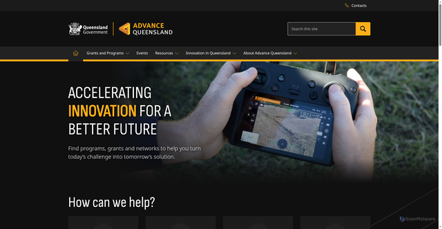 Security scan screenshot of https://advance.qld.gov.au/