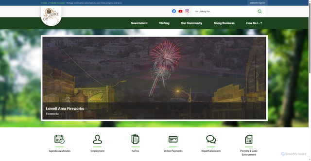 Security scan screenshot of https://bisbeeaz.gov/