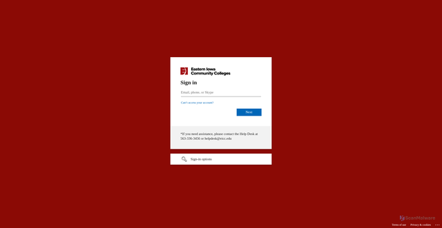 Security scan screenshot of https://liveeicc-my.sharepoint.com