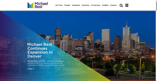 Security scan screenshot of https://www.michaelbest.com/