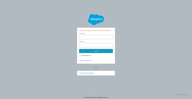 Security scan screenshot of https://dellservices.my.site.com