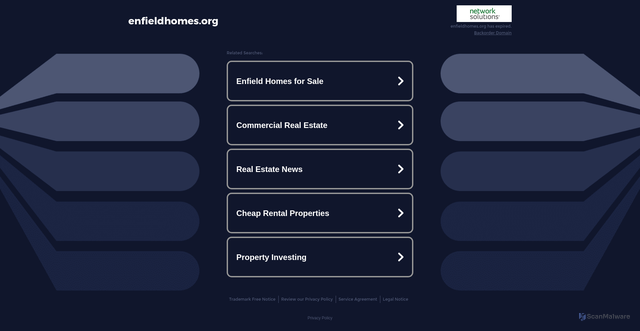 Security scan screenshot of http://www.enfieldhomes.org/