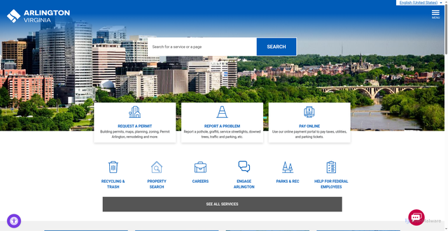 Security scan screenshot of https://www.arlingtonva.us/