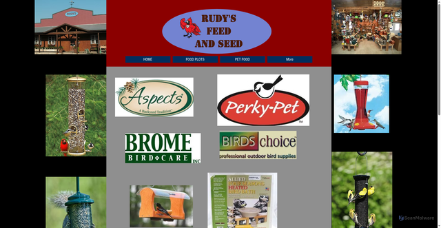 Security scan screenshot of https://www.rudysfeedandseed.com/feeder-s-and-bird-seed