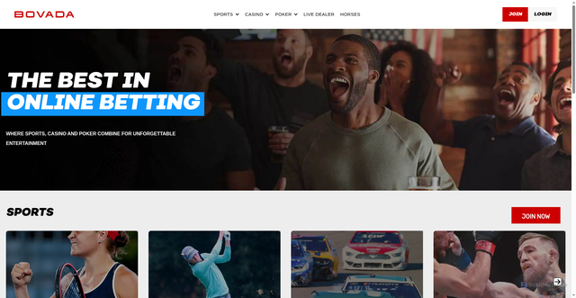 Security scan screenshot of https://bovada.com