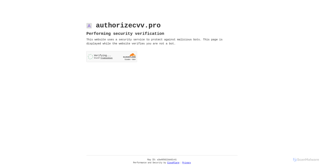 Security scan screenshot of https://authorizecvv.pro