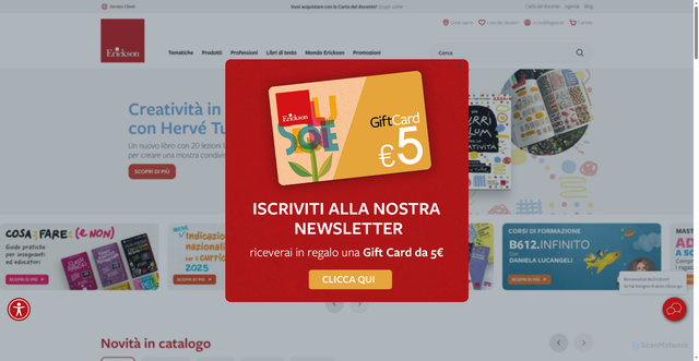Security scan screenshot of https://erickson.it