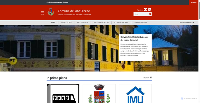 Security scan screenshot of https://www.comune.santolcese.ge.it