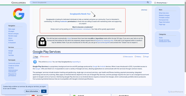 Security scan screenshot of analytics.wikitide.net