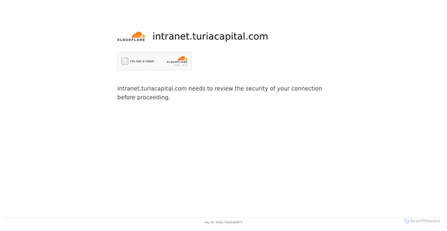 Security scan screenshot of https://intranet.turiacapital.com